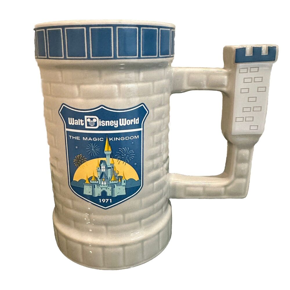 Walt Disney World 1971 Magic Kingdom Castle Ceramic Mug Mickey Mouse Vintage